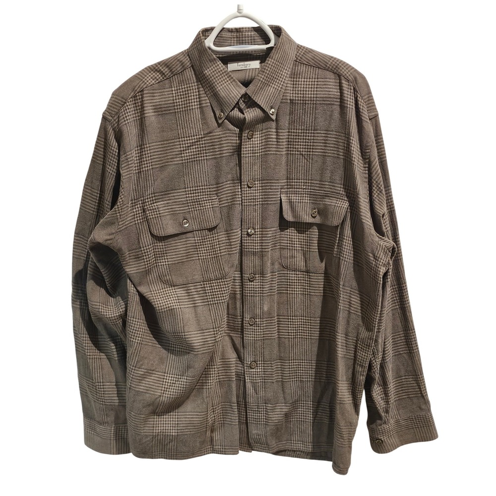 Turnbury‎ Plaid Button Down Shirt Men's XL 35 Cotton Long Sleeve Casual